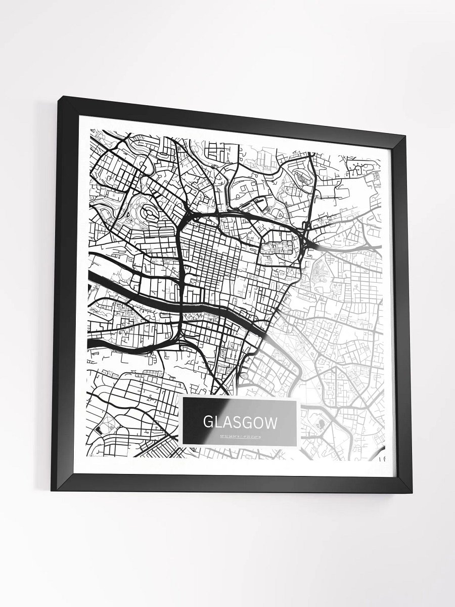 Framed Square Glasgow Art Maps product image (3)