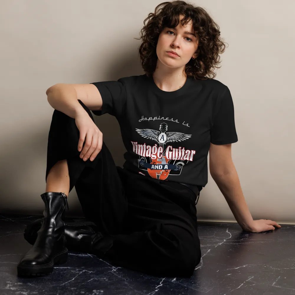 A Vintage Guitar And Tube Amp Unisex Premium T-Shirt product image (6)