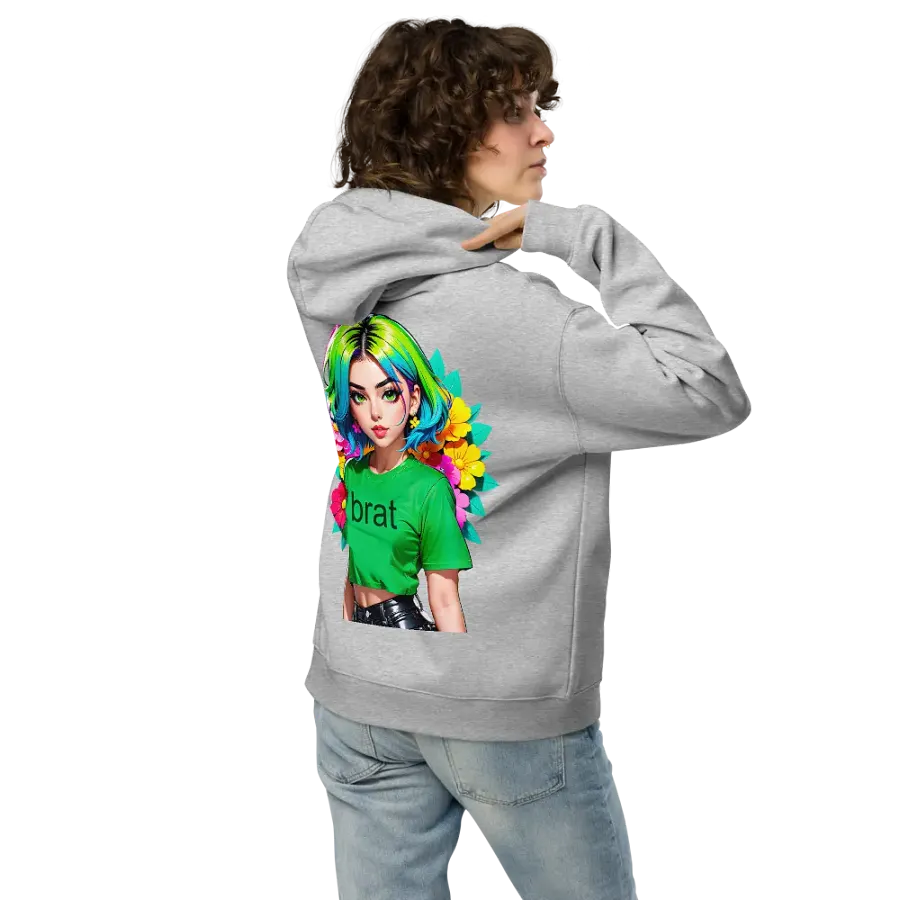 Brat - Premium Hoodie (Athletic Heather) Brat Life - v1 (Back Printed Design) product image (2)