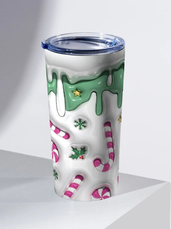 Pink Candy Cane Stainless Steel Tumbler product image (2)