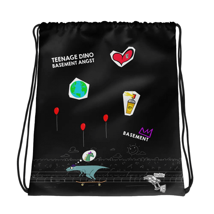 Teenage Basement Dino Angst Drawstring Bag product image (1)