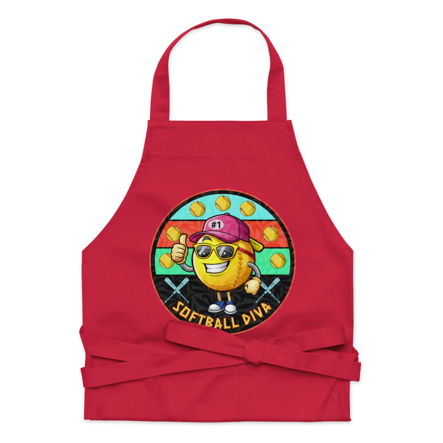 Softball Diva Cartoon Character Apron product image (2)