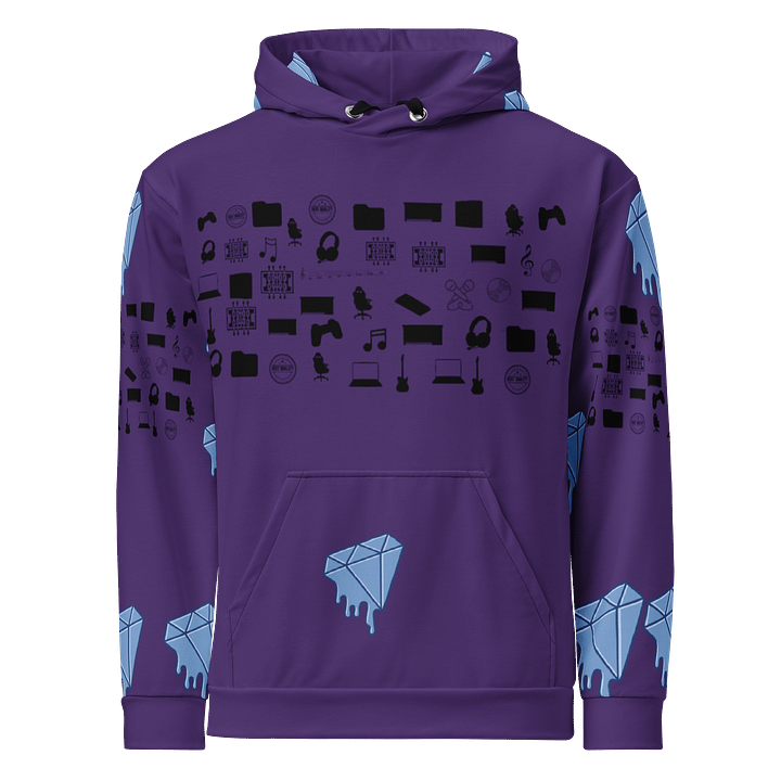 Purple Vlog Academy All-Over Print Recycled Unisex Hoodie product image (1)