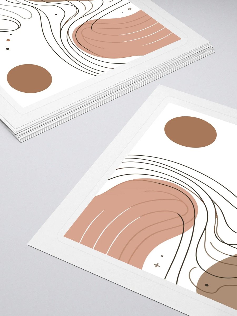 Cosmic Brown Kiss Cut Stickers product image (4)