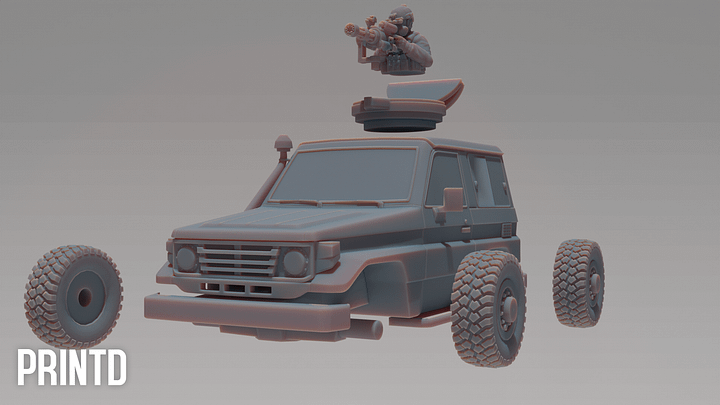 Multipurpose SUV - Modern Warfare Wargame Hobby Resin Scale Models product image (2)
