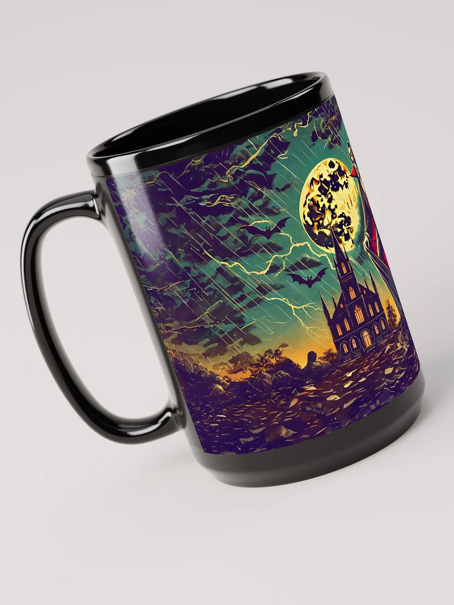 Vampire Under a Full Moon Black Glossy Mug product image (4)