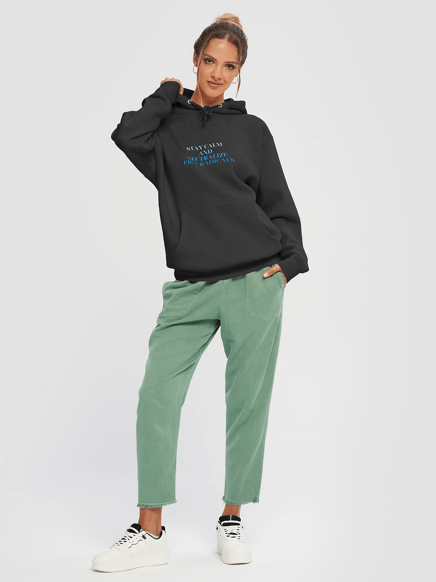 Black Hoodie - Super Comfy - 'Stay Calm and Neutralize Free Radicals' product image (5)