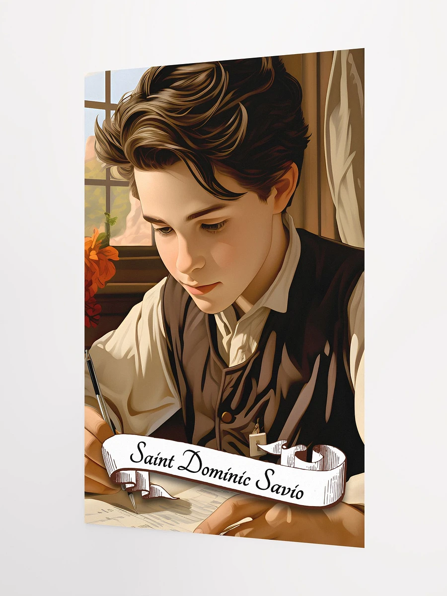 Saint Dominic Savio Patron Saint of Youth, Students, Choir Boys, Juvenile Delinquents, the Falsely Accused, Matte Poster product image (5)