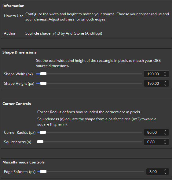Squircle Shader for OBS (v1.2) product image (2)
