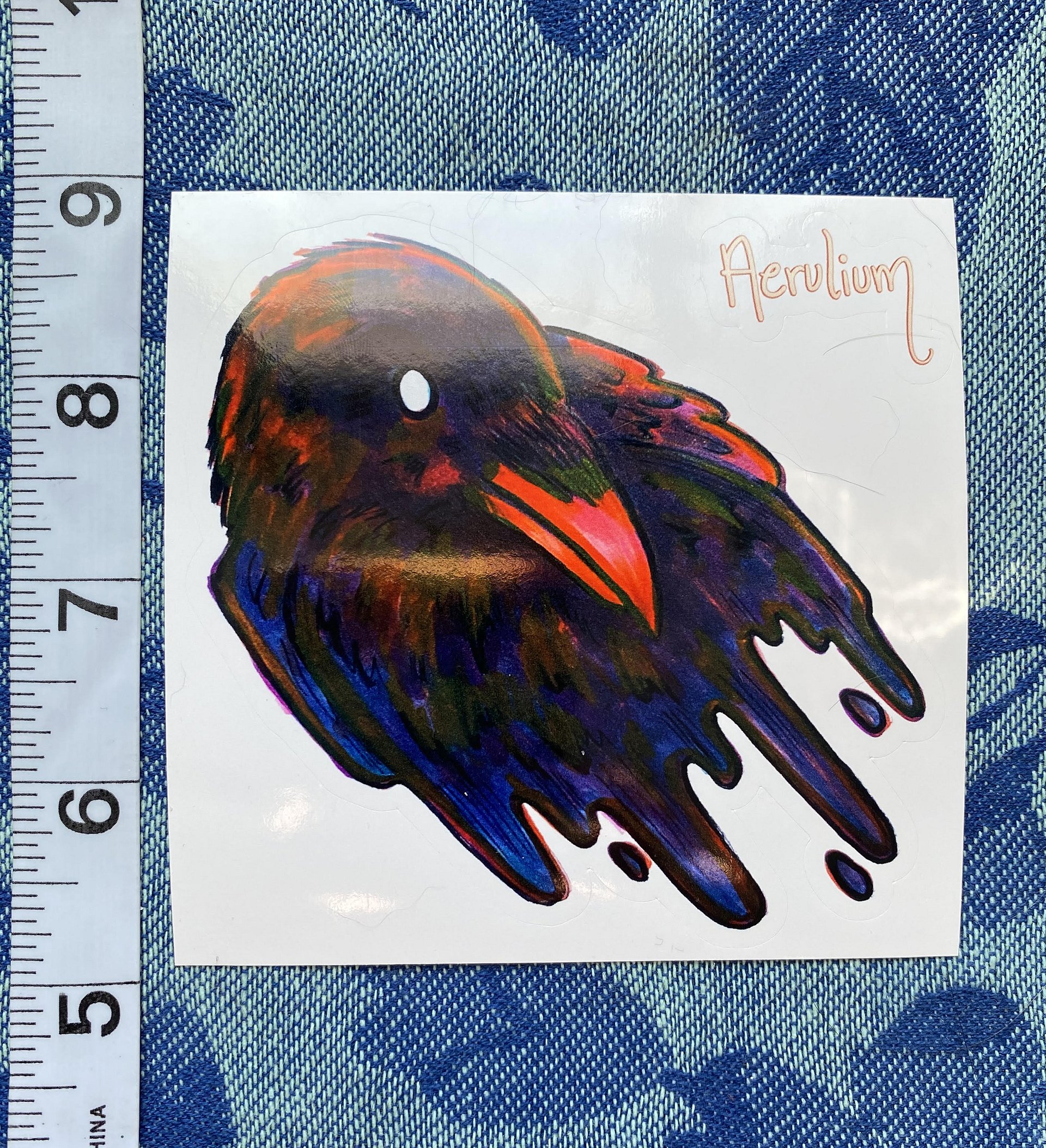 Midnight Summer Gloopy Raven Kiss-Cut Sticker product image (2)