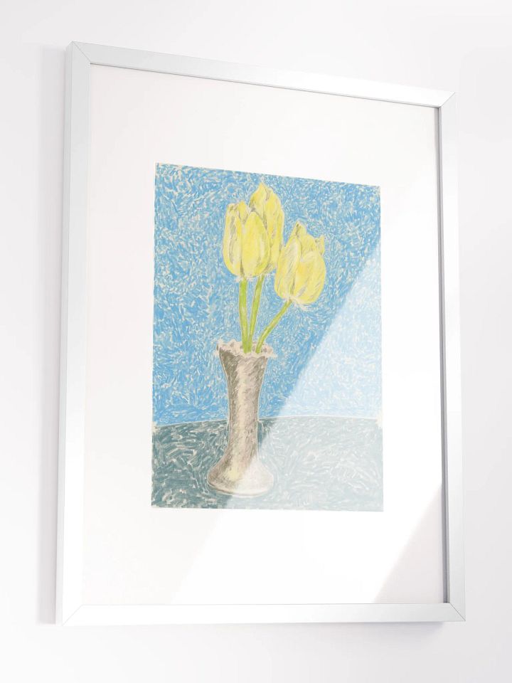 yellow tulips in grandmother's vase print framed product image (9)