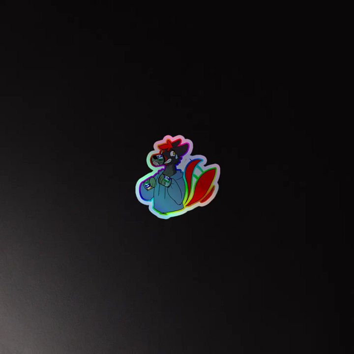 Stuck in the peanut butter Holographic Sticker product image (4)