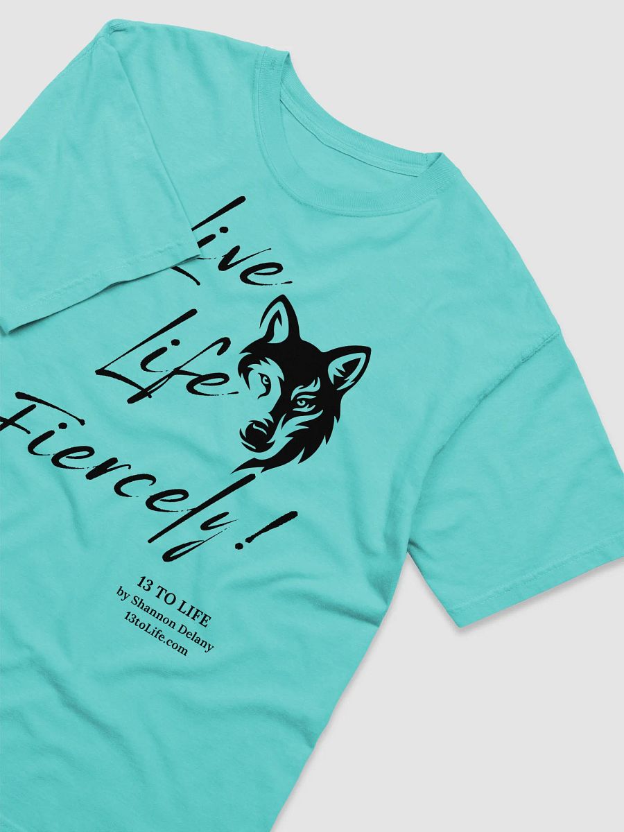 Live Life Fiercely – Wolf T-shirt – Black Print on Color product image (42)