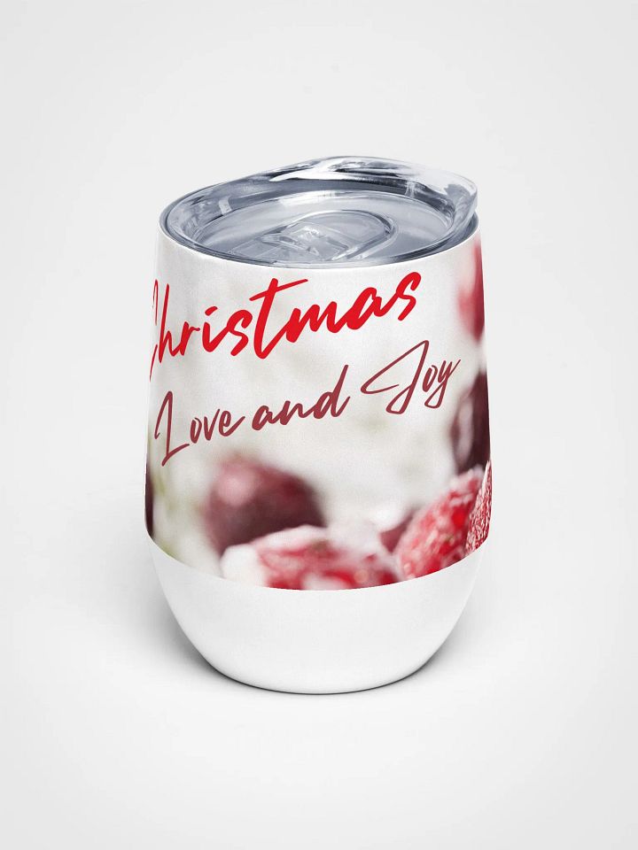 Frosted Berry Christmas Wine Tumbler gift for moms dads family friends product image (1)
