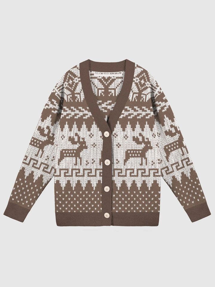 Winter Knit Toffee and White Deer on the Mountains product image (1)