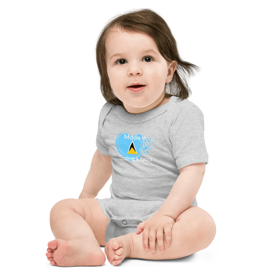 Saint Lucia Digital Heart Baby Onesie product image (51)