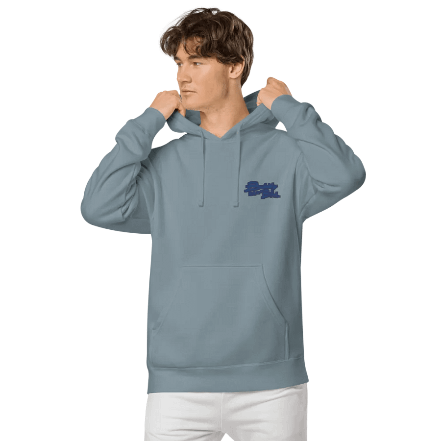 Bubbly and a B*tch (L.C. lake design) embroidered pigment-dyed hoodie product image (6)