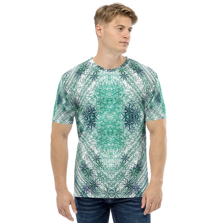 Shades Of Green Geometric Pattern T-Shirt product image (1)