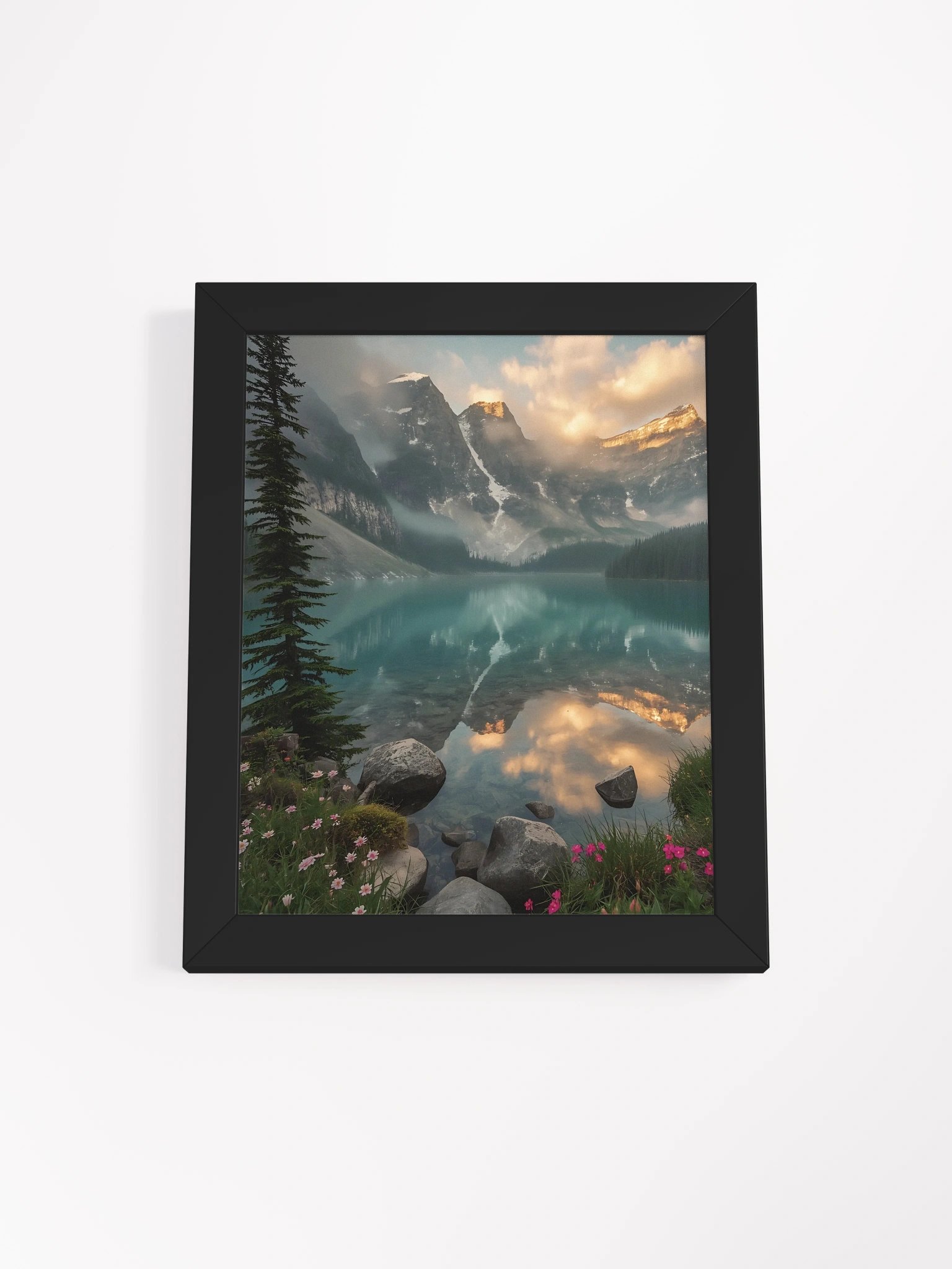 alpine lake surrounded by mountains product image (2)