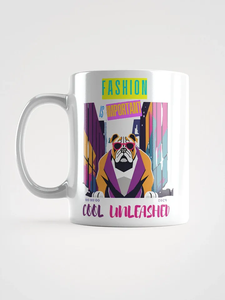 Fashion Bulldog White Glossy Mug product image (2)