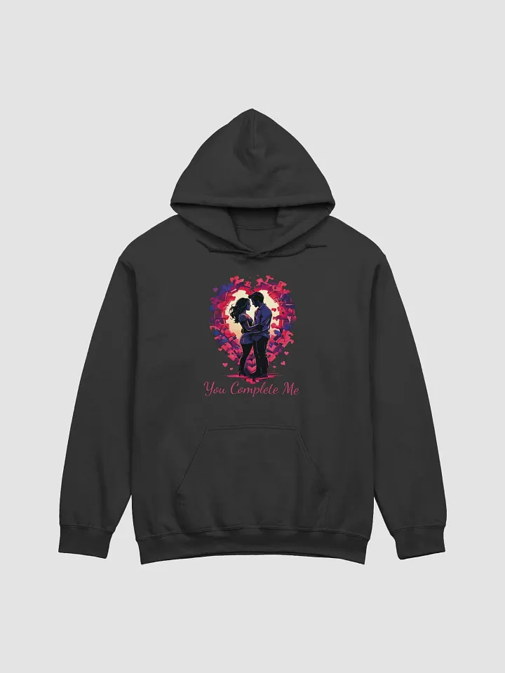 You Complete Me Gildan Classic Hoodie - Cozy & Romantic Puzzle Heart Hoodie for Couples, Valentine's Day, and Special Occasions product image (1)