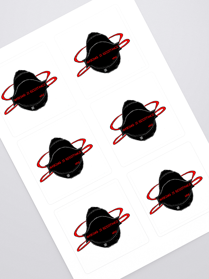 Masking Is Resistance sticker 6 pack product image (1)
