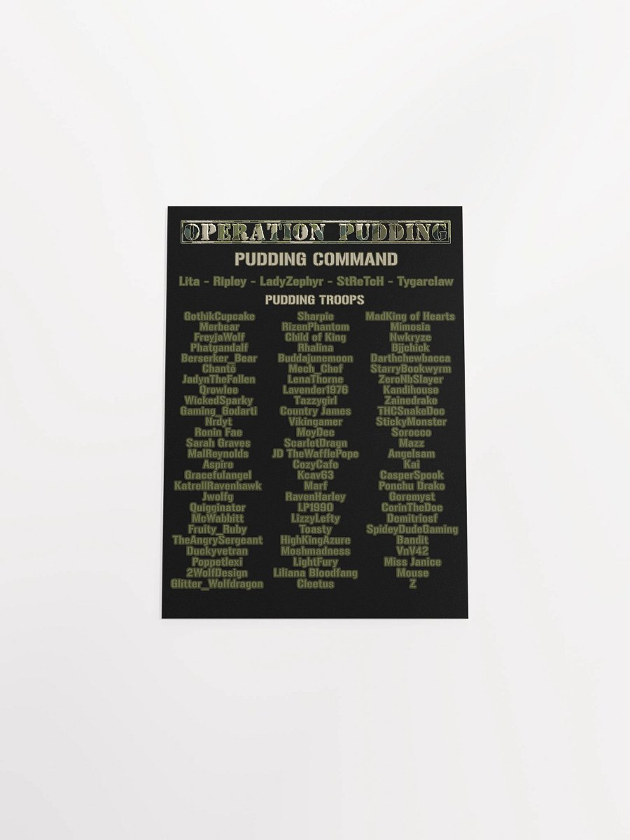 Operation Pudding Roster - Poster product image (30)