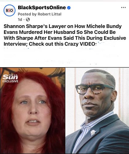 According to Shannon Sharpe’s lawyer this Michele was willing to murder her husband to to get with Sharpe #shannonsharpe