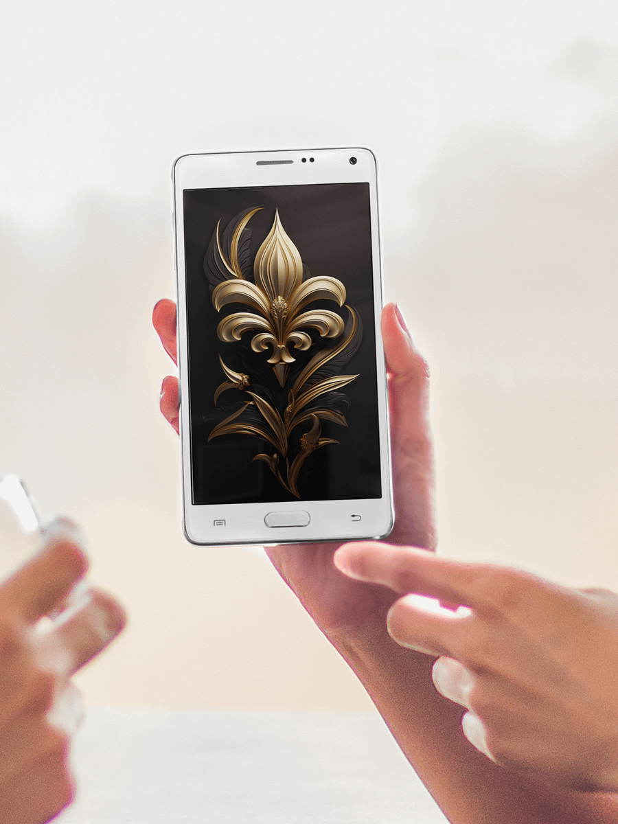 Elegant 3D Gold Fleur de Lis Wallpaper - Enhance Your Smartphone with Regal Beauty for Lock Screen or Wallpaper product image (4)