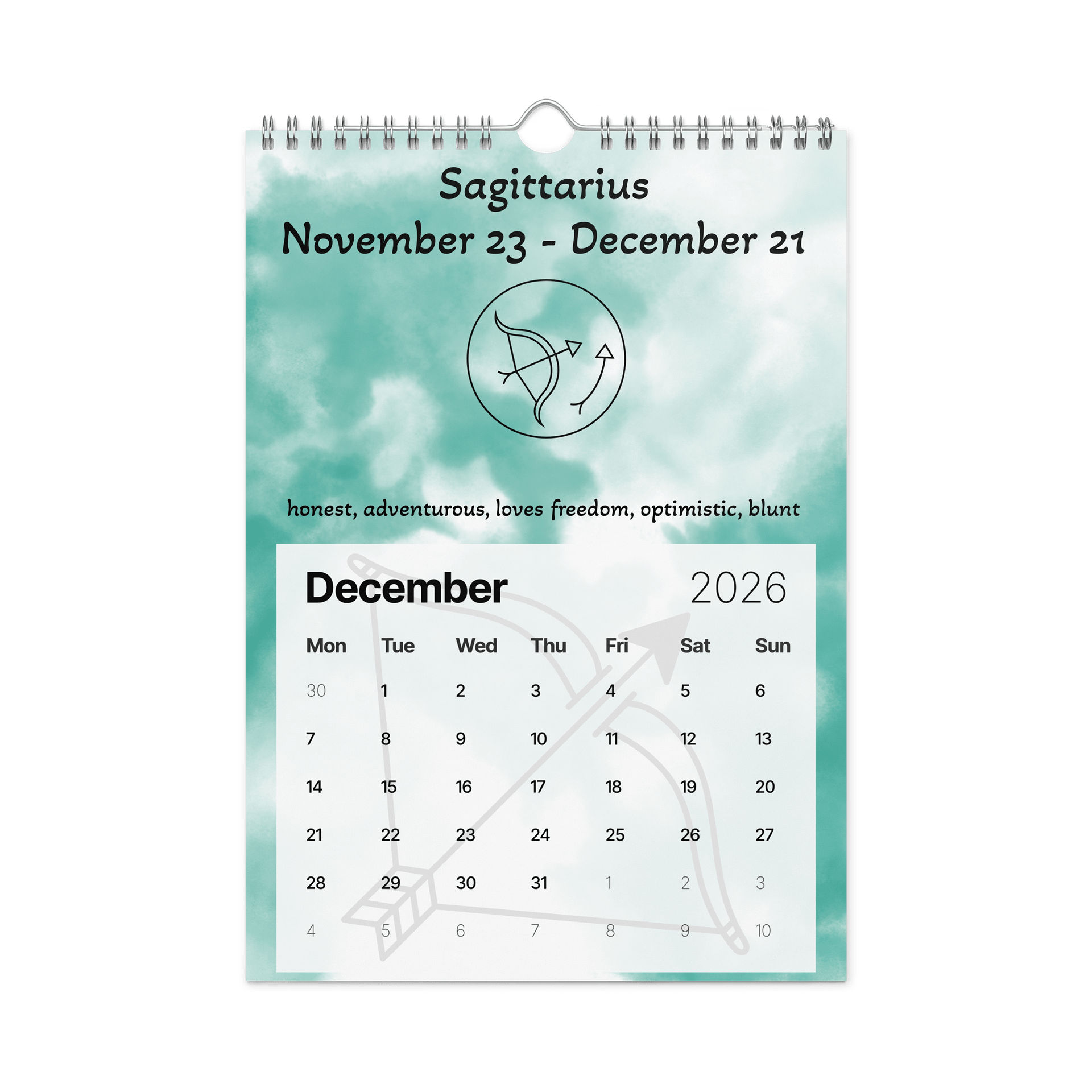 2026 Zodiac Wall Calendar product image (4)