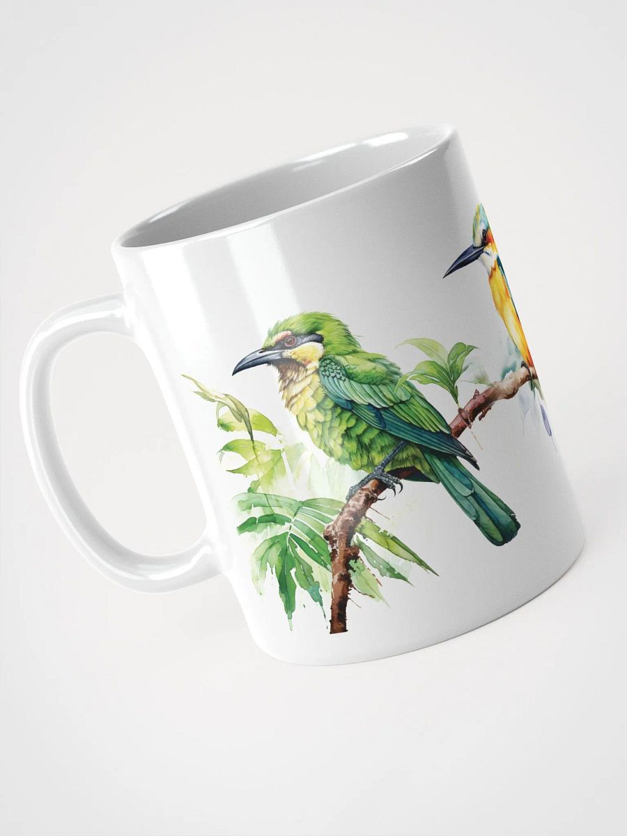 Vibrant Tropical Aviary White Glossy Mug product image (3)