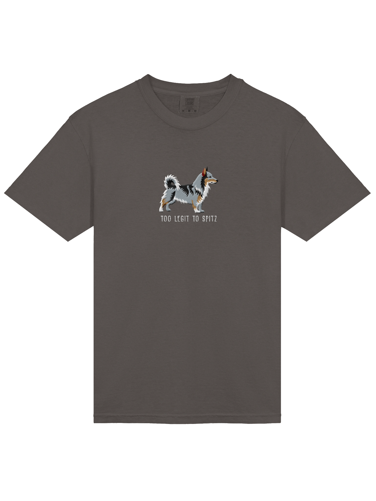 Too Legit to Spitz T-Shirt(Embroidered) of a Swedish Vallhund(Brownish Gray) product image (18)