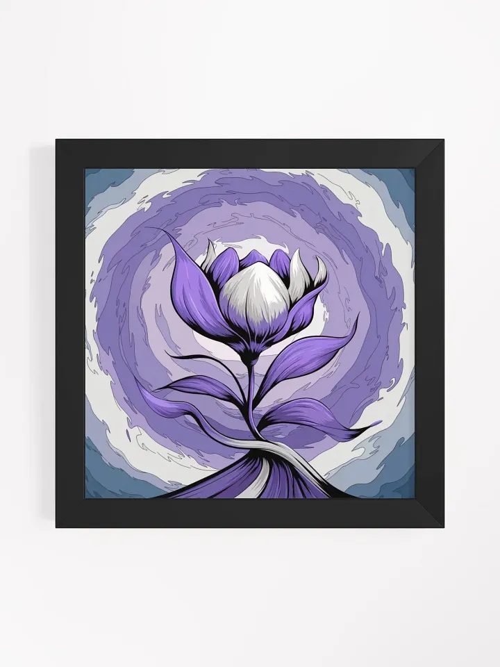 Purple and White Wall Decor - Purple and White Floral Artwork for Living Room Bedroom and Bathroom product image (1)