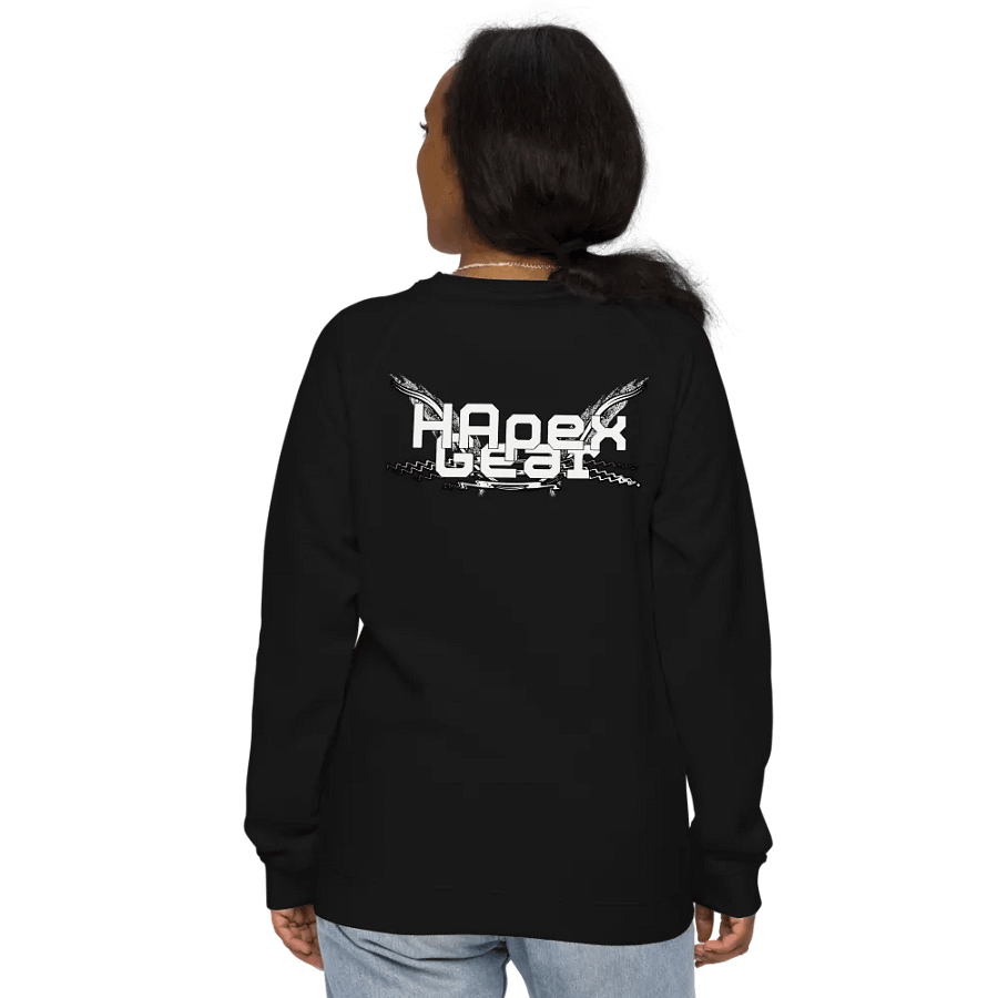 Unisex Organic Raglan Sweatshirt - White HApex Gear White Logo product image (12)