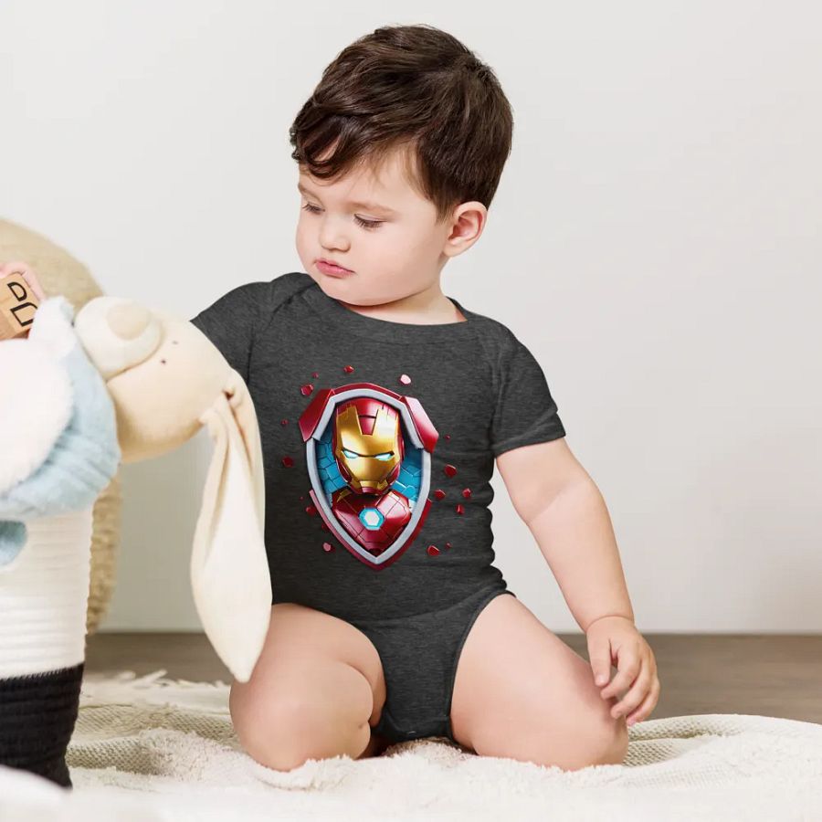 Ironman Shield Baby Short Sleeve One Piece product image (1)