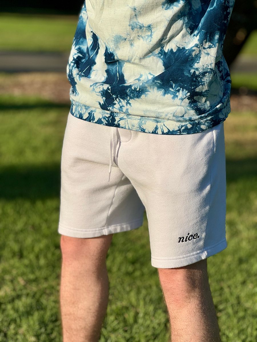Nice. Embroidered Sweatshorts (White) product image (4)