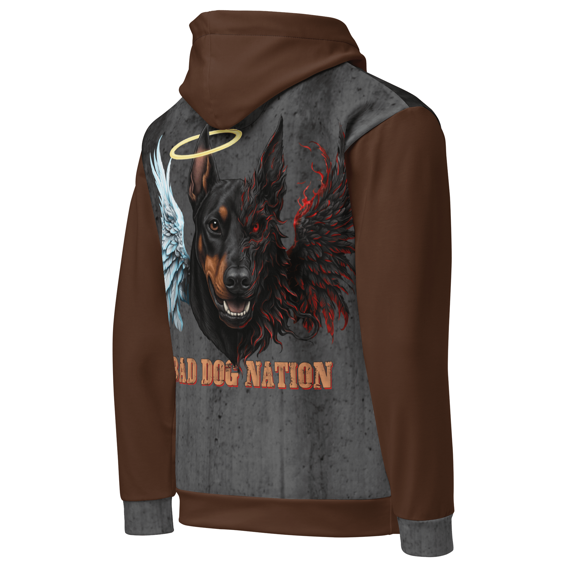 Good and Evil Doberman - Premium Adult Unisex All Over Print Hoodie product image (3)