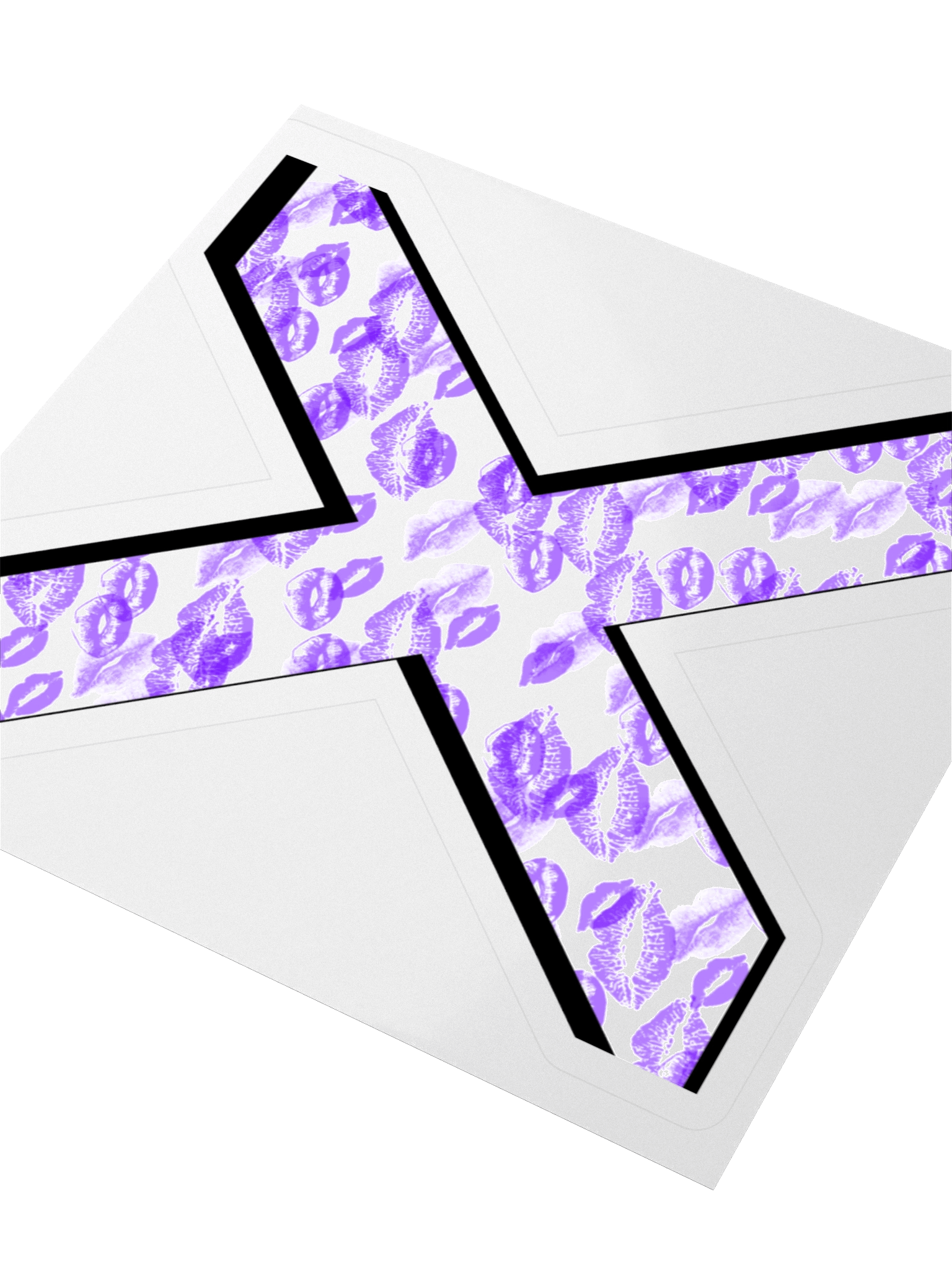 White X Purple Lipstick Kisses | Kiss-cut Sticker product image (3)