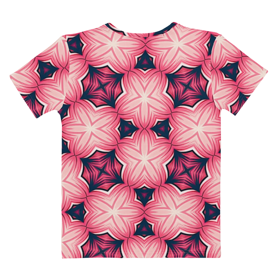 Soft Pink and Blue Geometric Print Top product image (8)