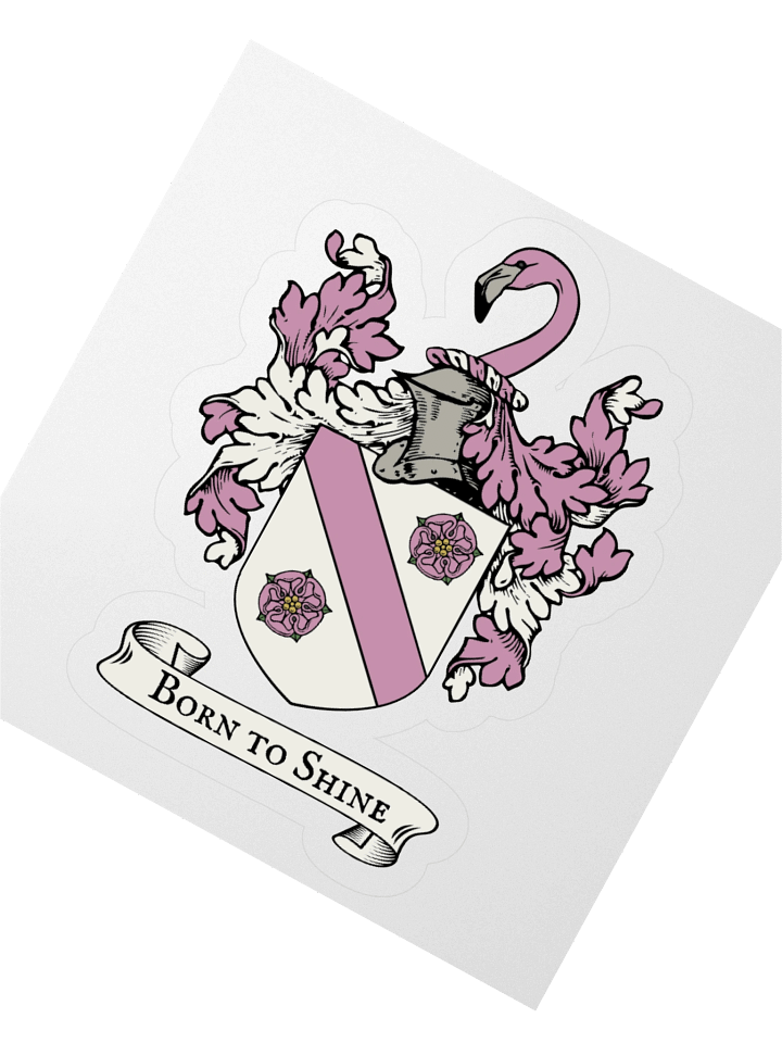 Born to Shine Flamingo Kiss Cut Sticker product image (2)