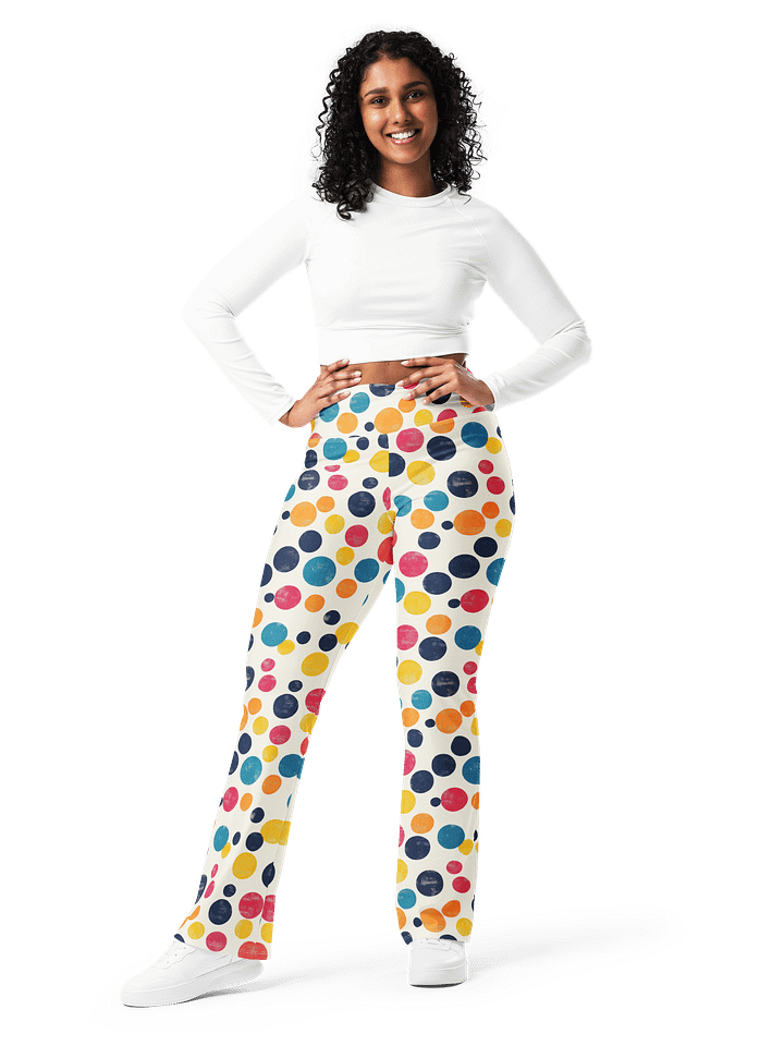 Polka Dot Illusion Vintage Retro Flare Leggings product image (1)