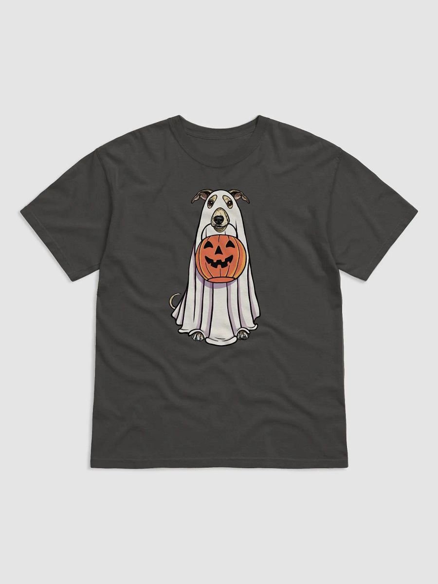 Funny Halloween Whippet(Fawn) T-Shirt | Funny Dog Wearing a Ghost Costume and Holding a Pumpkin Basket product image (17)