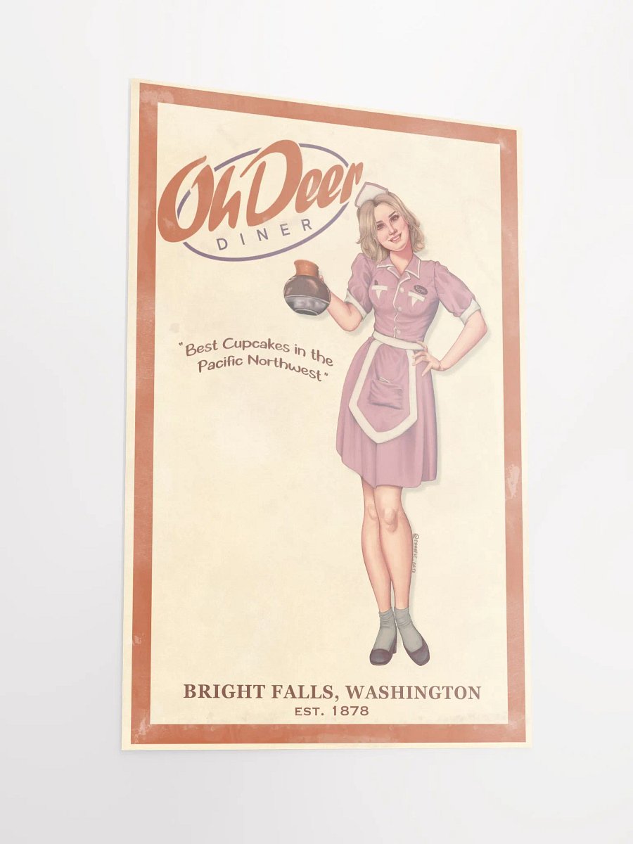 Oh Deer Diner Vintage Poster product image (2)