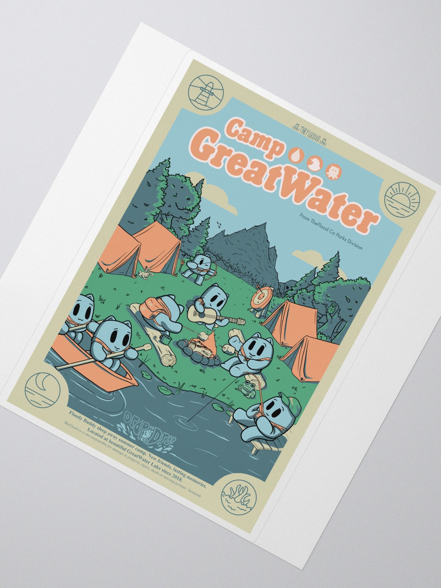 Camp GreatWater Poster Sticker 5 inch product image (2)