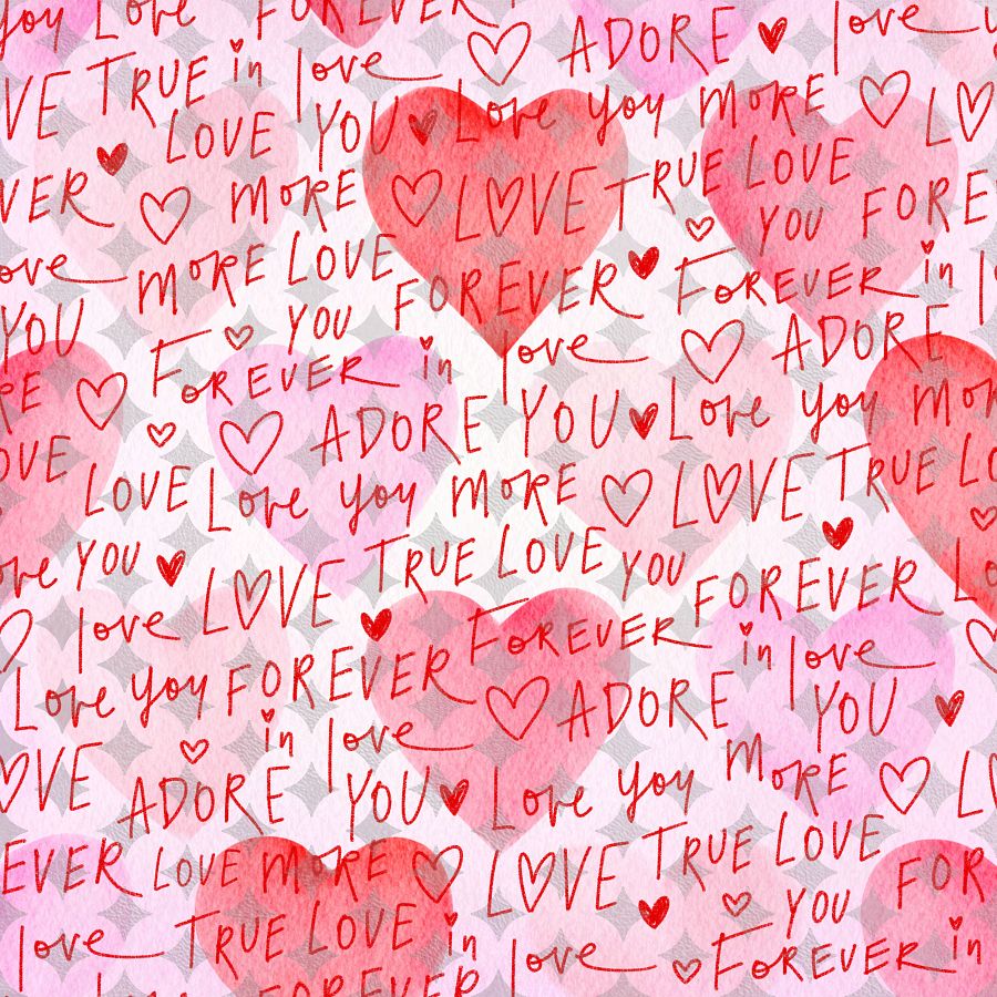 Love Salad Seamless Pattern product image (1)