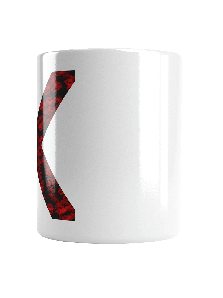 Black X Red Lipstick Kisses | Glossy White Mug product image (2)