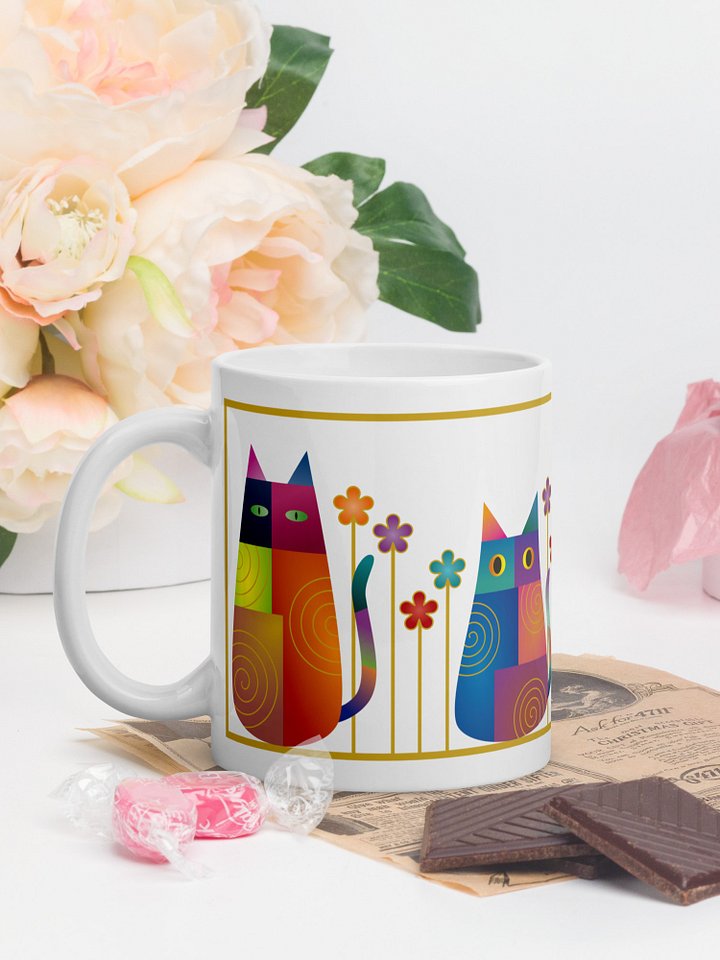 Cats and Flowers 11 oz Mug product image (1)