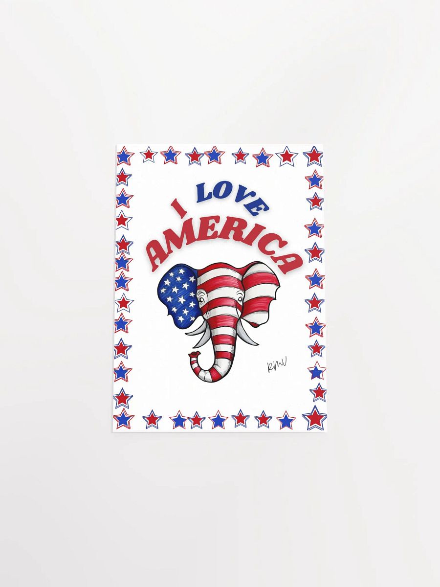 Enhaced matte paper poster, I LOVE AMERICA product image (4)