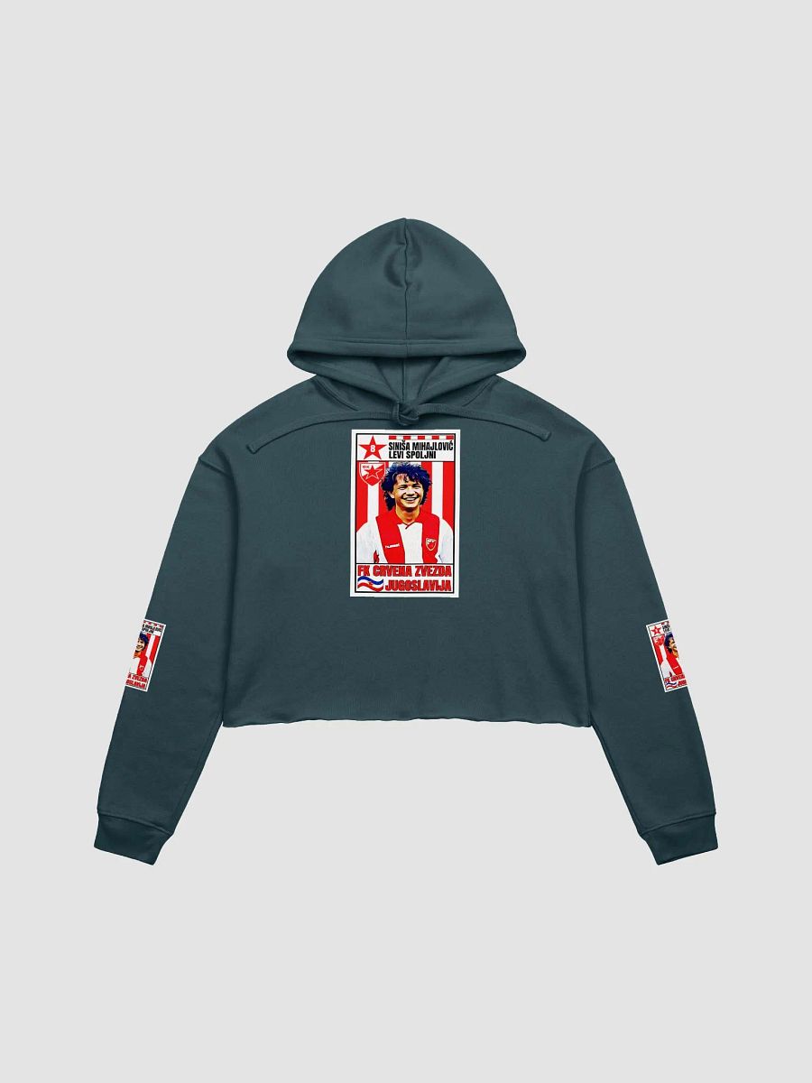 Siniša Mihajlović (FK Crvena Zvezda) #2 Bella+Canvas Fleece Crop Hoodie product image (1)