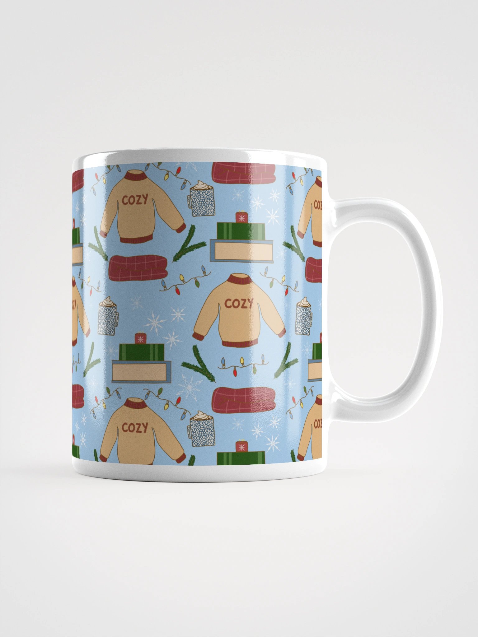 Cozy Winter Pattern Mug in Blue product image (3)